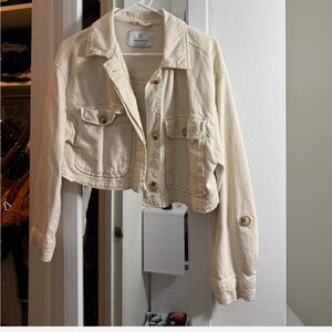 Stradivarius Cream Jean Jacket